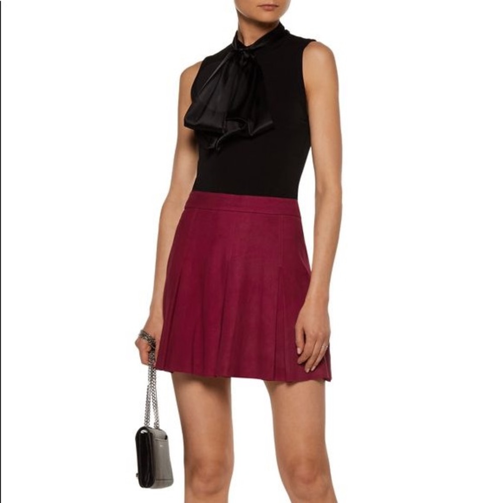 Alice and Olivia suede mini skirt